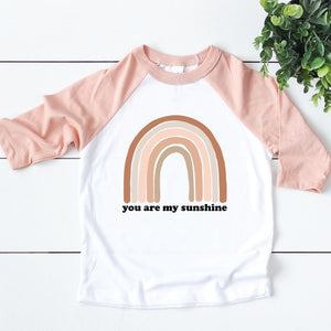 You are my sunshine toddler 3/4 sleeve t-shirt