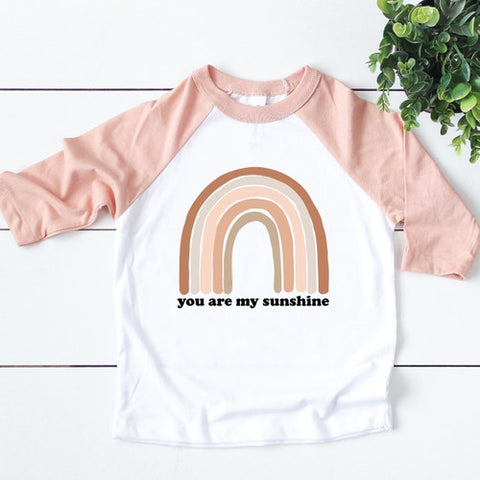 You are my sunshine toddler 3/4 sleeve t-shirt