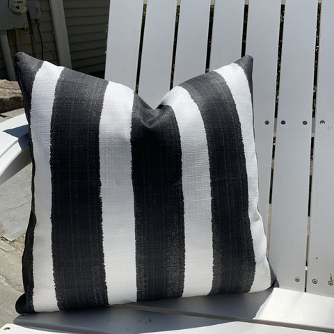 Classic Black and White Outdoor Pillows - Ace
