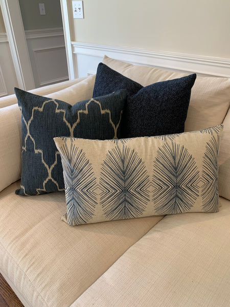 Stylish Navy Pillows - Porter