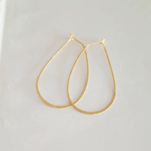 Hammered Oval Hoops: Sterling Silver & Gold Plated Silver