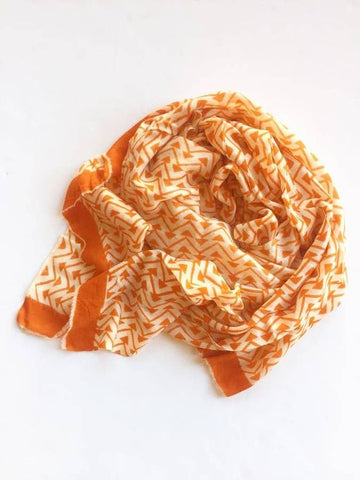 Block Print Luxe Soft Pure Wool Scarf
