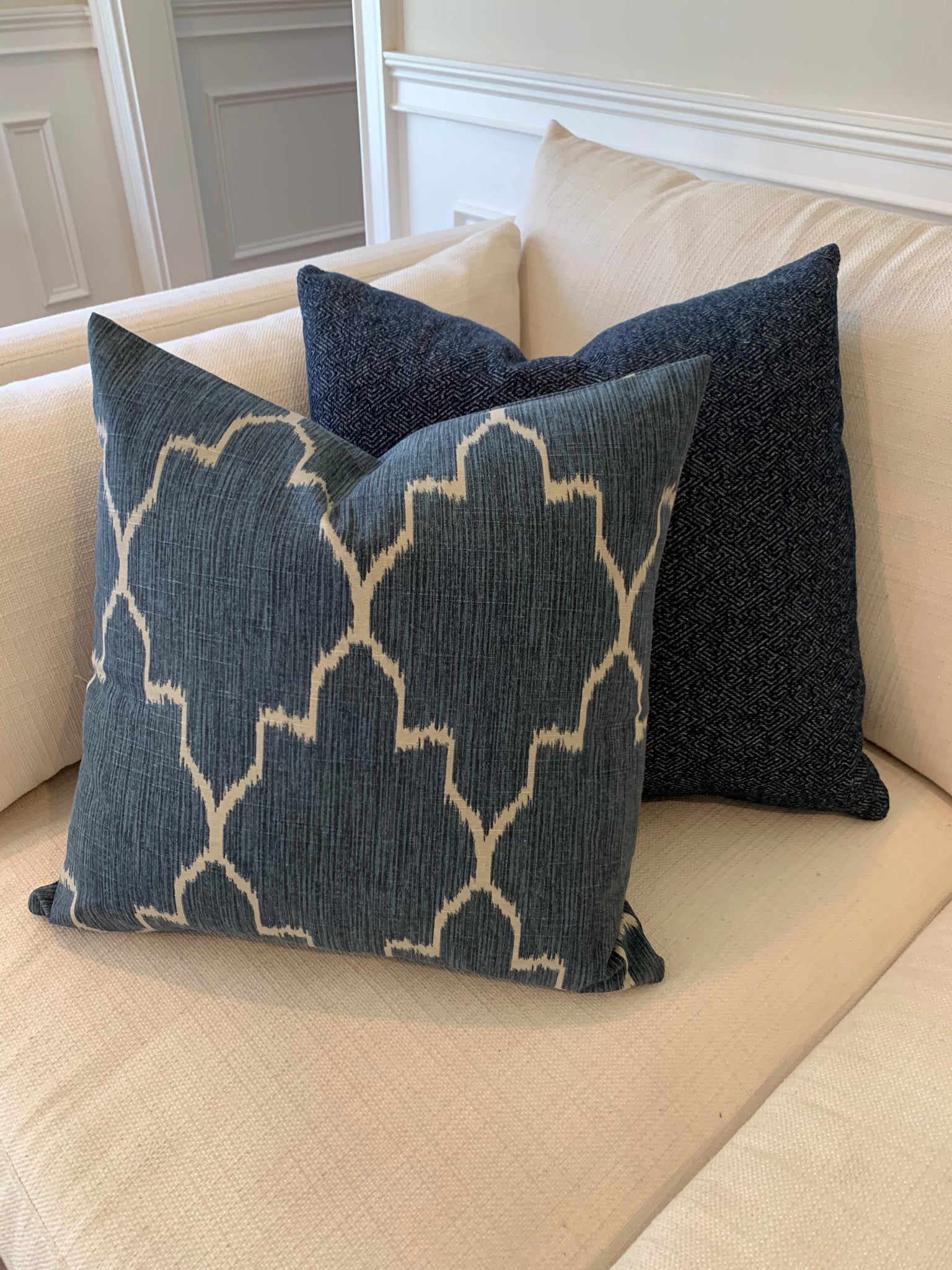 Stylish Navy Pillows - Porter